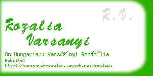 rozalia varsanyi business card